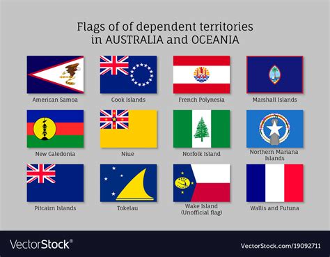 flags of dependent territories.